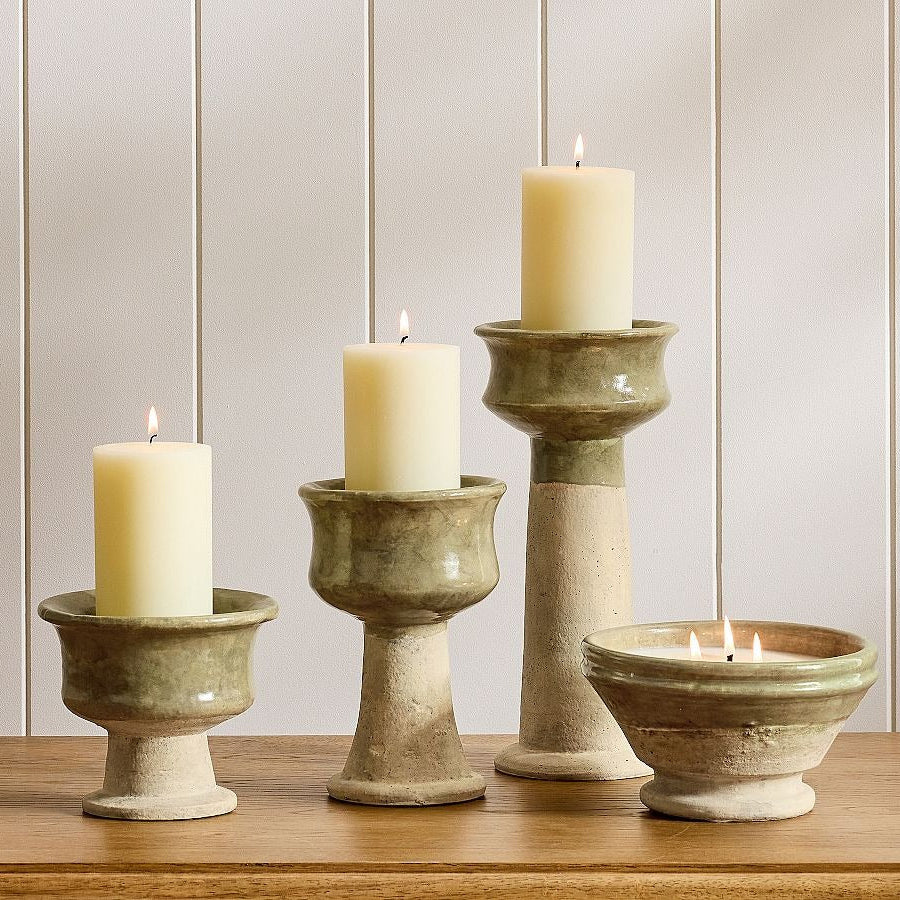 French Glaze Candle Holder