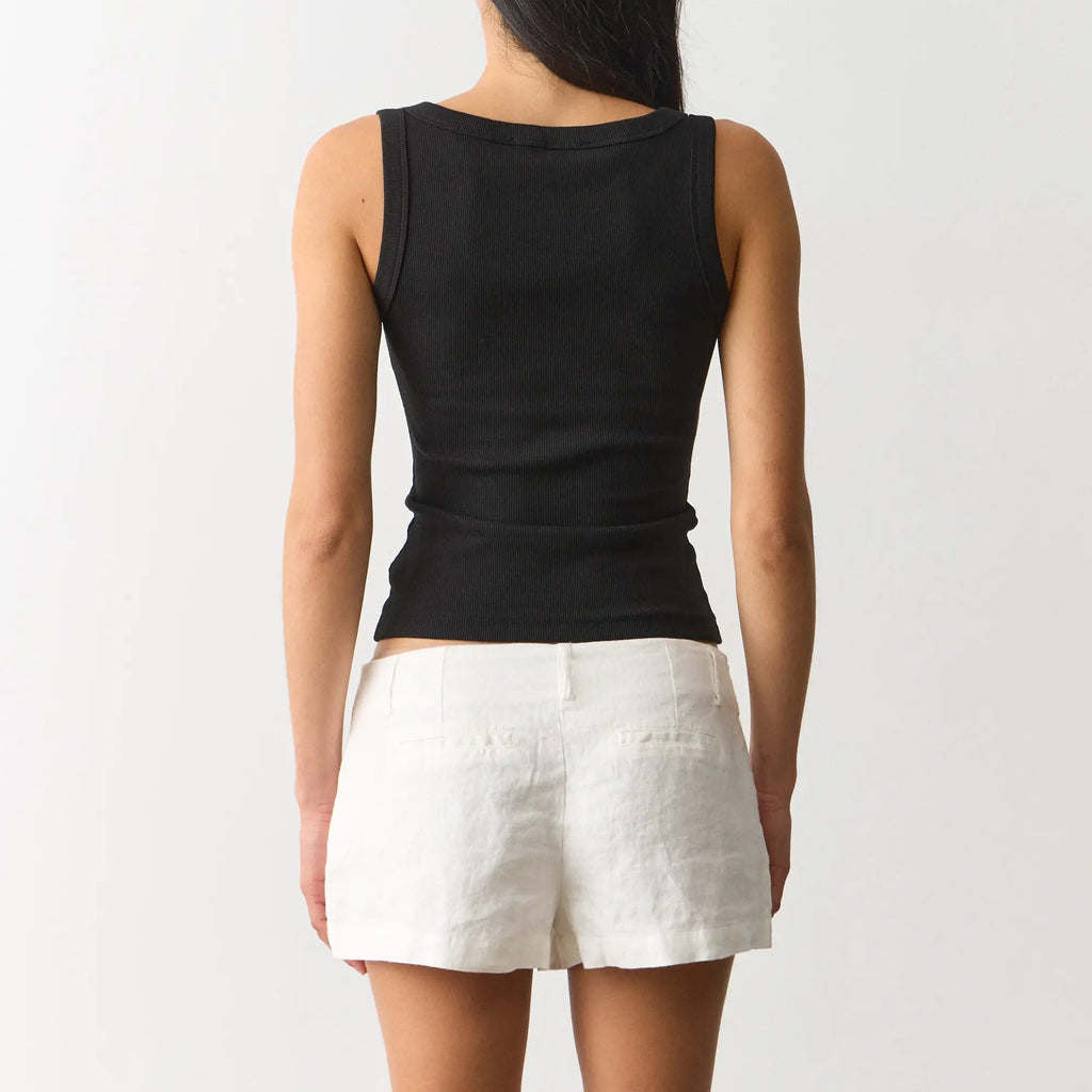 Linen Low Rise Tailored Short
