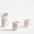 Love You Embossed Stoneware Mugs