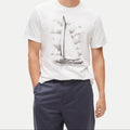 Vintage-Style Sailboat Print T-Shirt