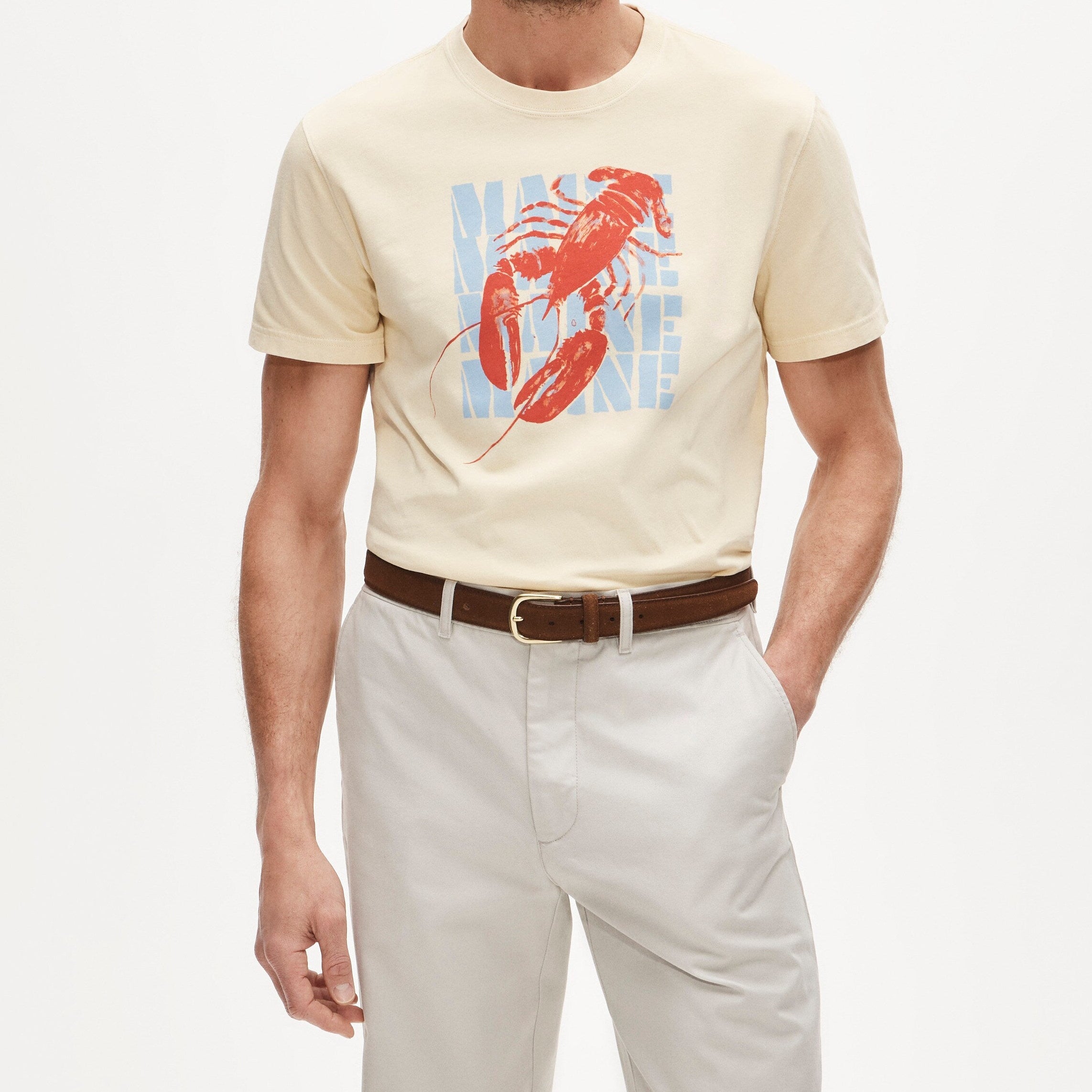 Vintage-Wash Cotton Graphic T-Shirt